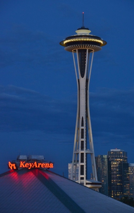 Seattle skyline at night